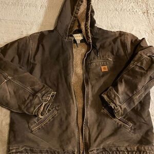 Carhartt Tan Sherpa-Lined Jacket